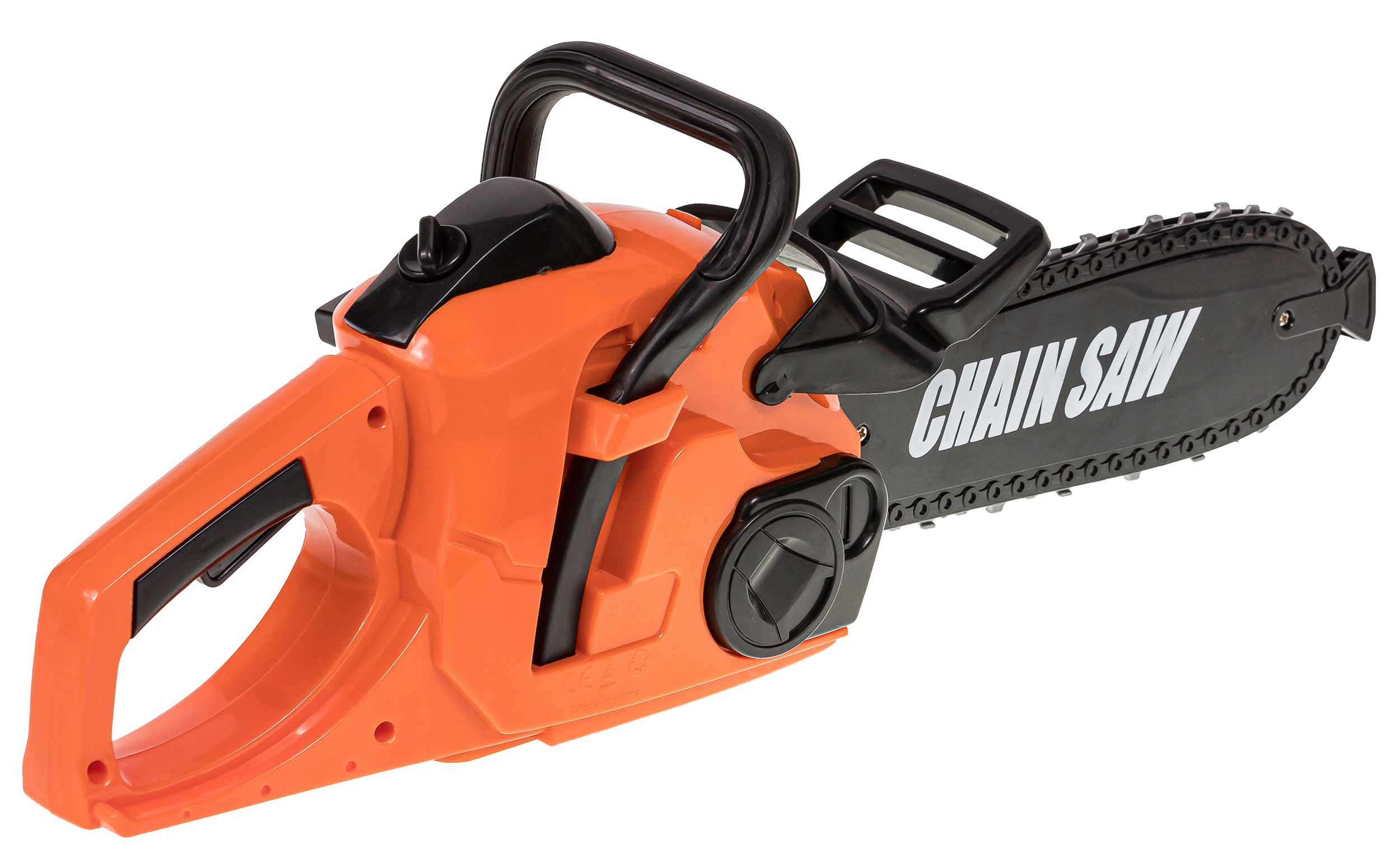 PIŁA ŁAŃCUCHOWA DLA DZIECI Z KASKIEM RĘKAWICAMI OKULARAMI ZESTAW DRWALA Materiał karton plastik