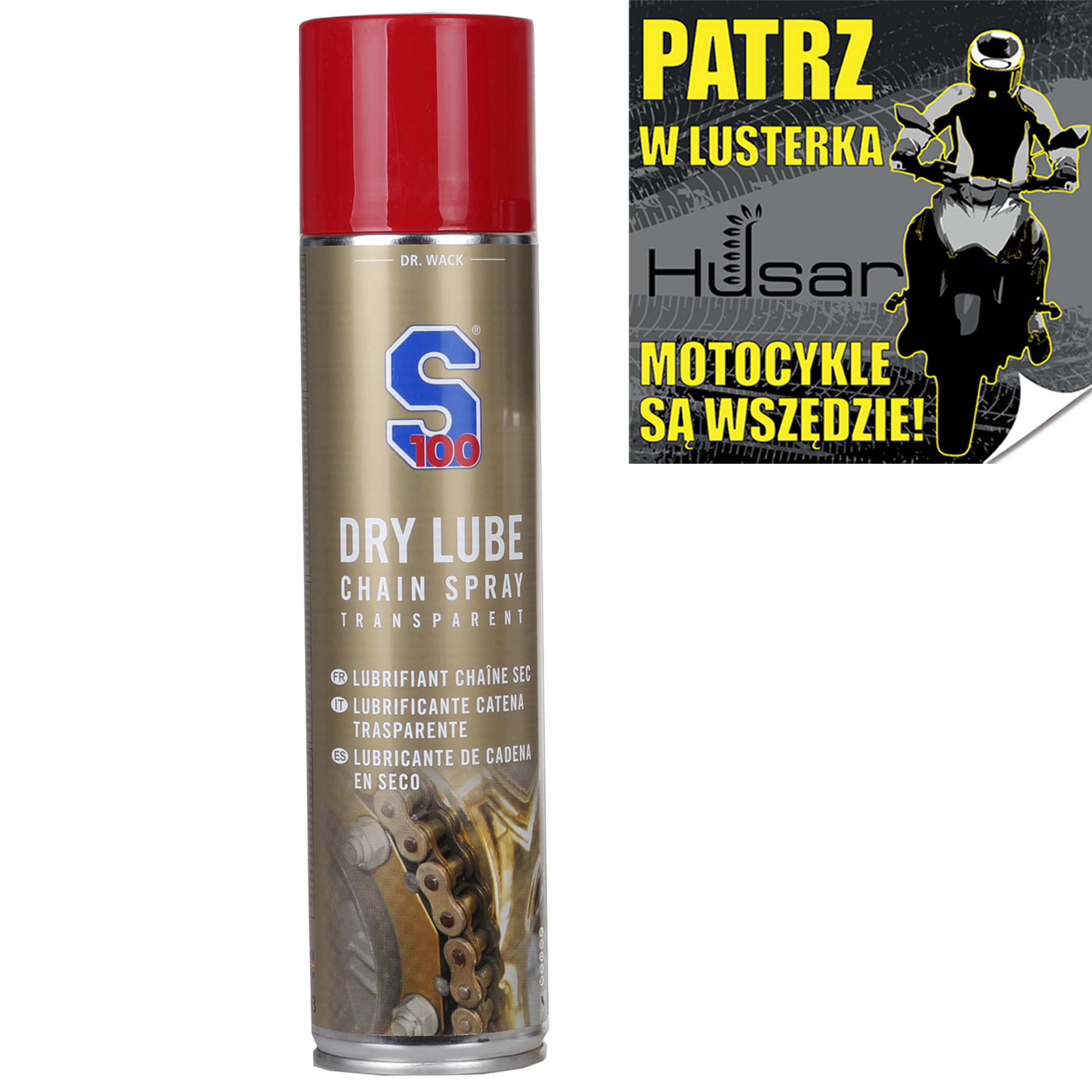 S100 DRY LUBE CHAIN SPRAY smar do łańcucha GRATIS