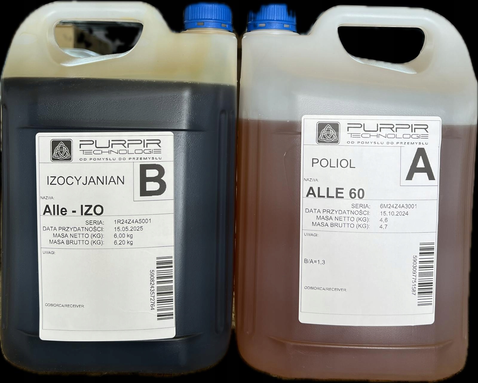 Tekutá pěna Pur, polyuretanová pěna hustota 60kg/m3 tepelná izolace