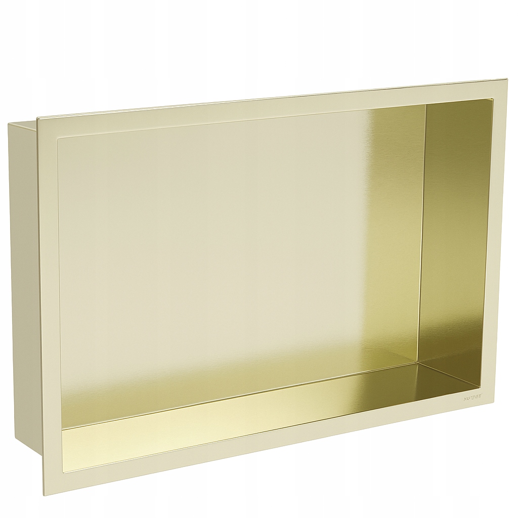 Arceno Nástenná výklenková polica s prírubou 45x30 zlatá