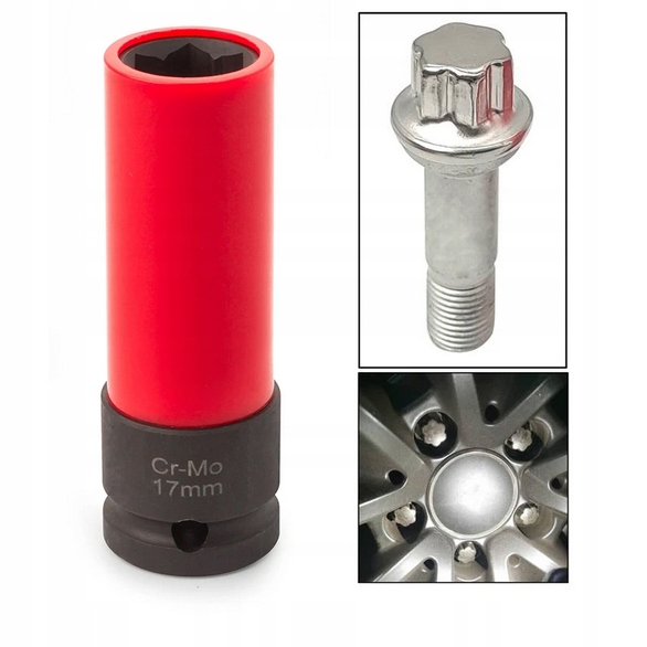 Nasadka udarowa do felg ALU Alufelg klucz MERCEDES 17mm klasa S, M, GL, GLK