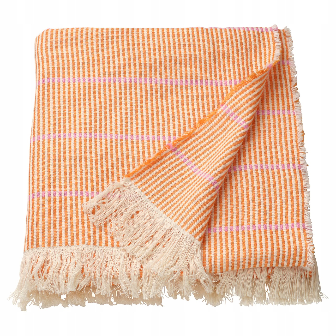 Lappkattfot Pled zářivě oranžový/růžový 130 x 170 cm