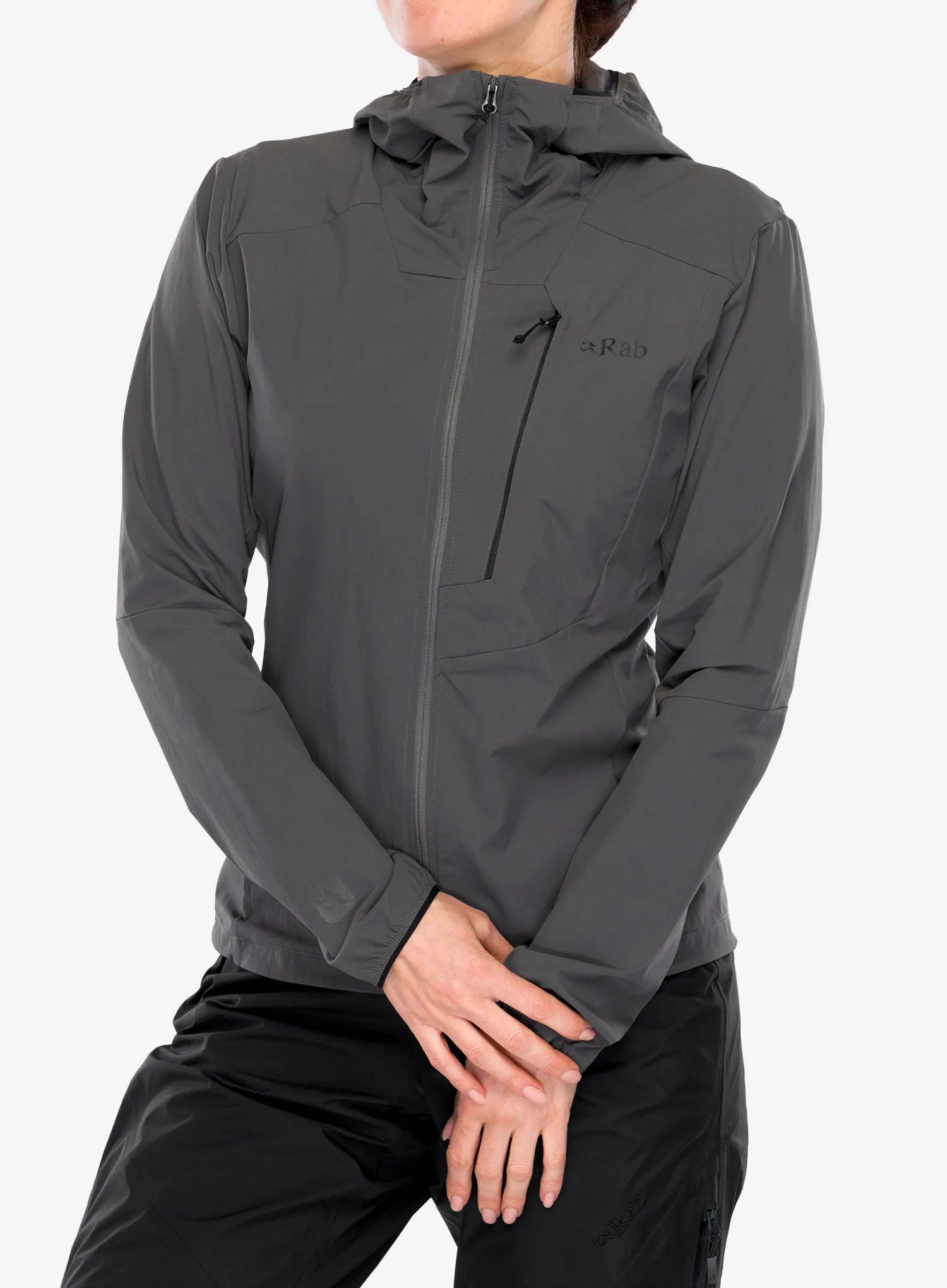 Kurtka softshell damska Rab Borealis Alpine Hoody graphene 16 (XL)