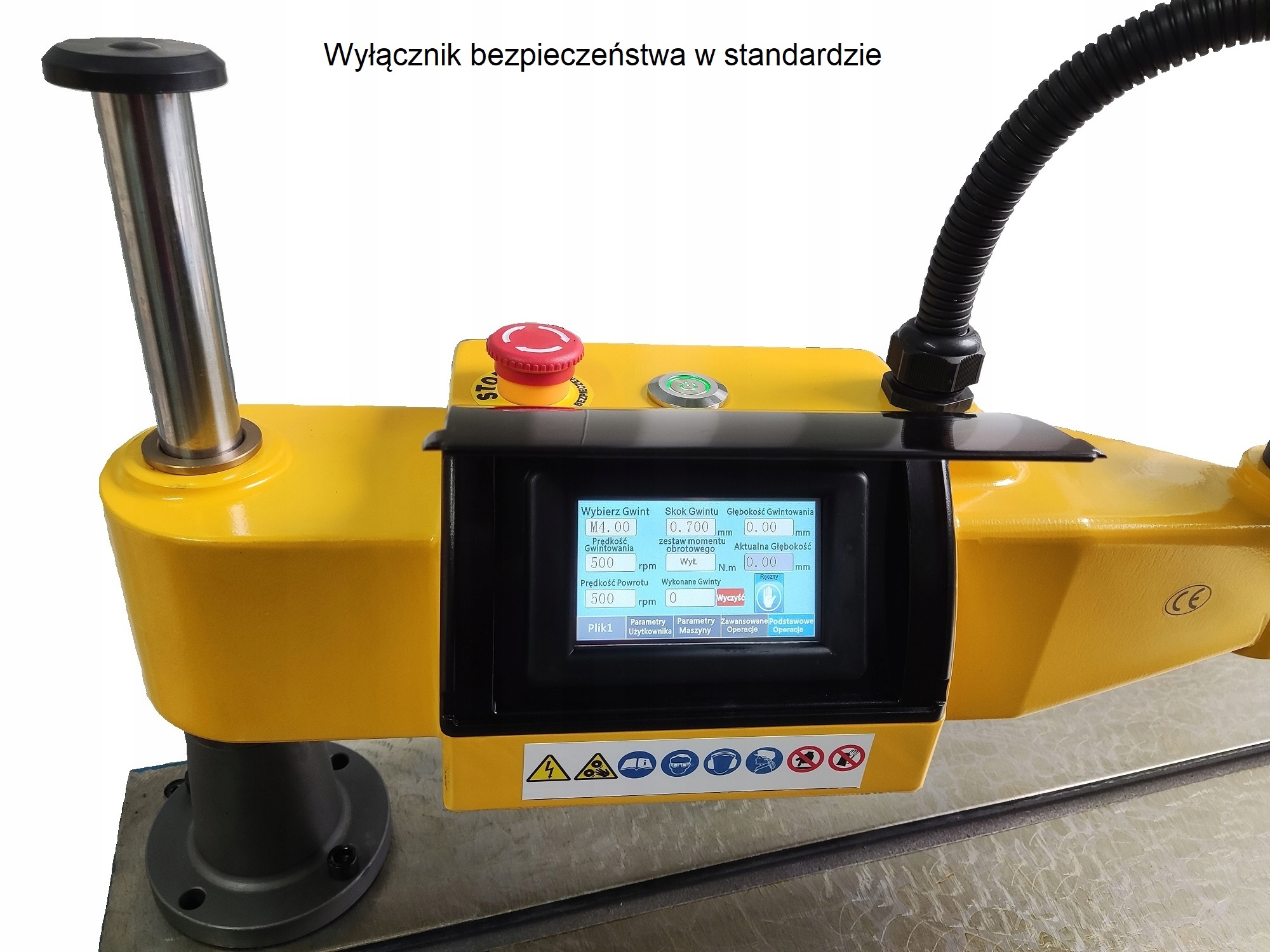 Profesjonalna Gwinciarka Ramię gwintujące M3-M16 PROline 230V CNC Typ gwinciarka