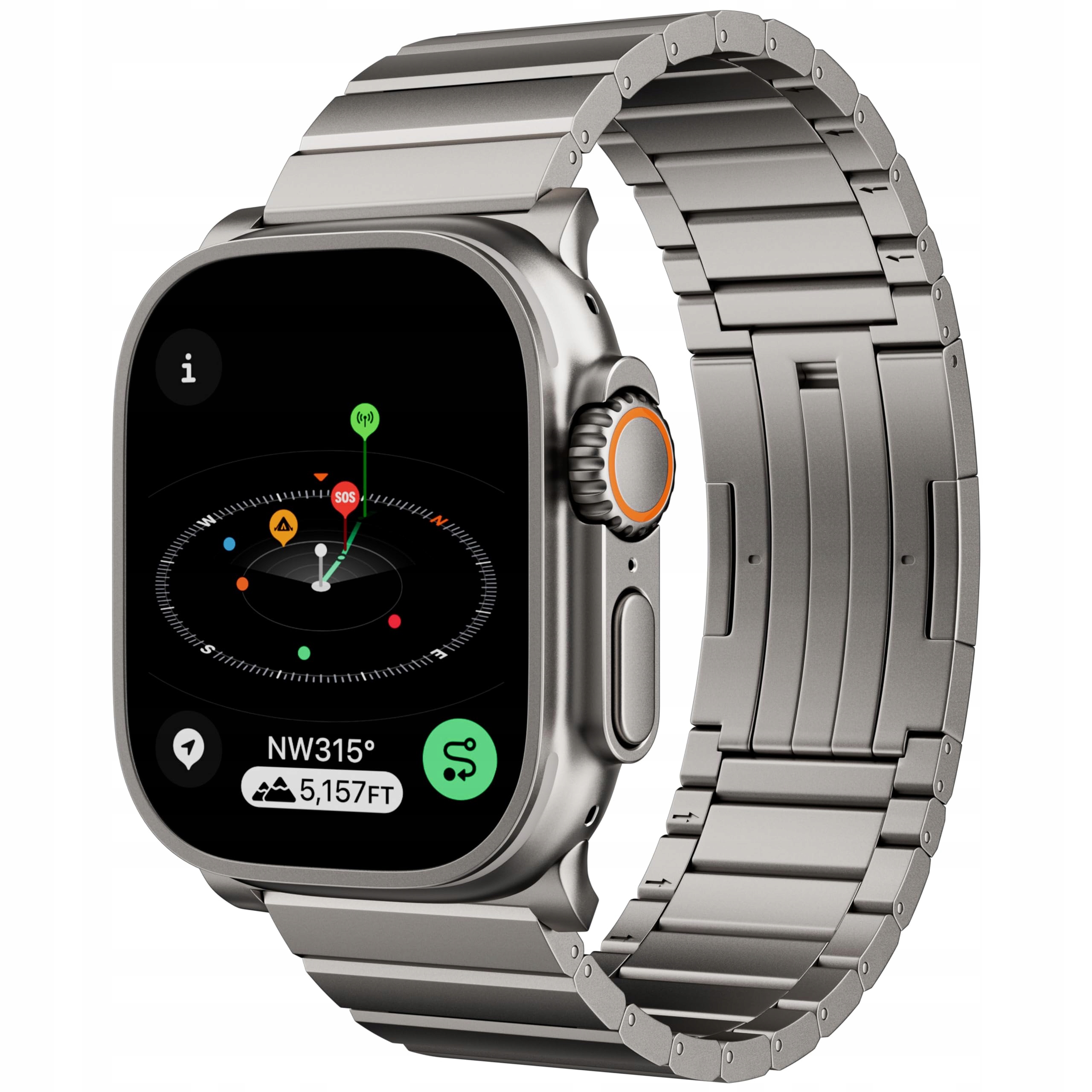 Pasek Lululook Tytanowy do Apple Watch Ultra 49mm Czarny 6 mm Microlink