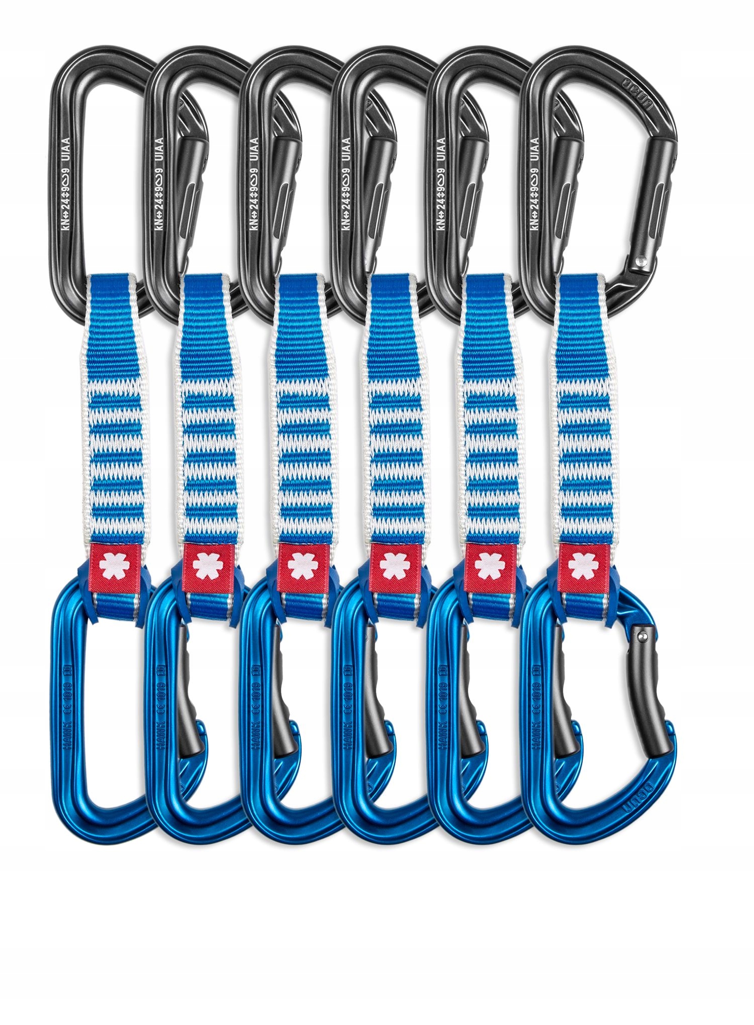 Expresky Ocun Hawk Qd Zoom Pa 15/22 mm 12 cm 6-pack modré