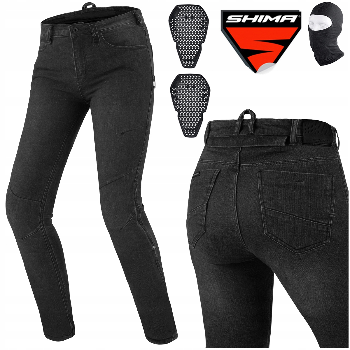Motocyklové Nohavice Shima Metro Lady Black Dámske Džínsy Darček