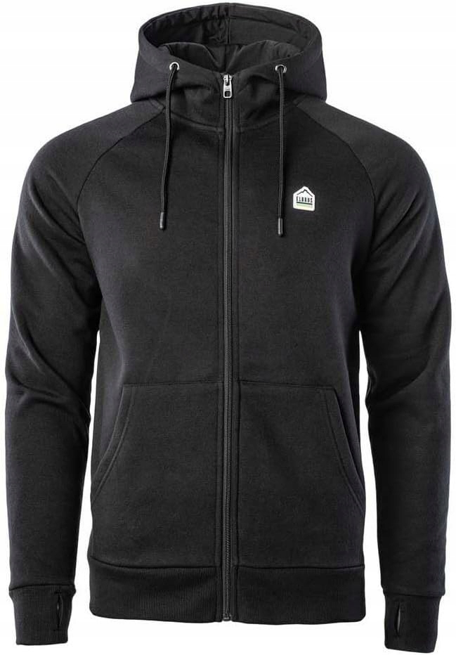 Bluza Męska Elbrus Rufo z Kapturem Rozpinana Czarna M