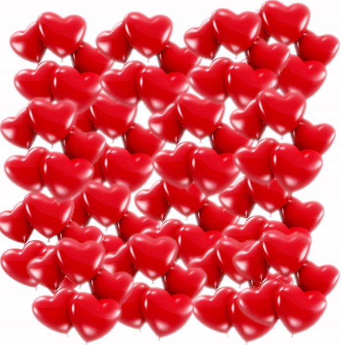 

Balony Gumowe Czerwone Serca 100 Szt Walentynki