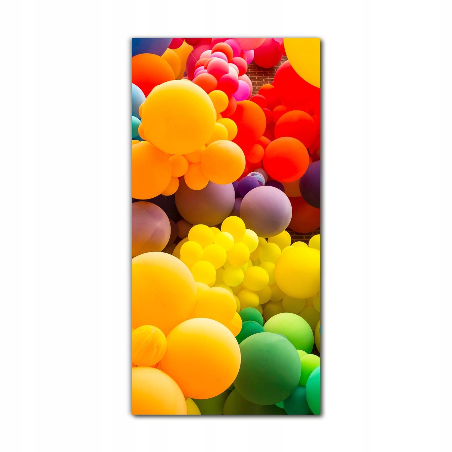 

Foto ścienne szklane 70x140 Tęcza kolorowe balony
