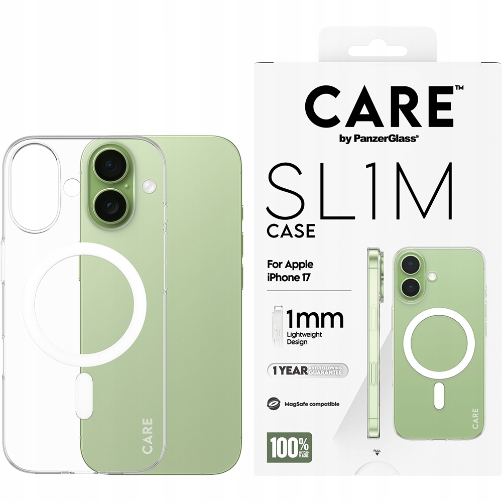 Pouzdro pro iPhone 17, Care by PanzerGlass, ochranné kryt pro pouzdro MagSafe Tpu