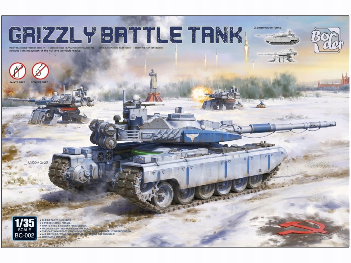 Tank Grizzly Battle Tank Red Alert 2 model BC-002 Border