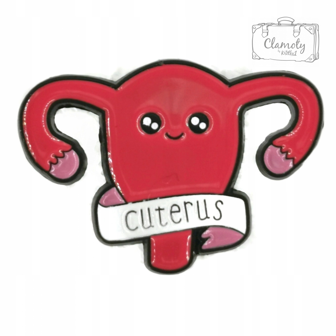 

Przypinka Cuterus Czerwony Kobiety Buton Metal Pin