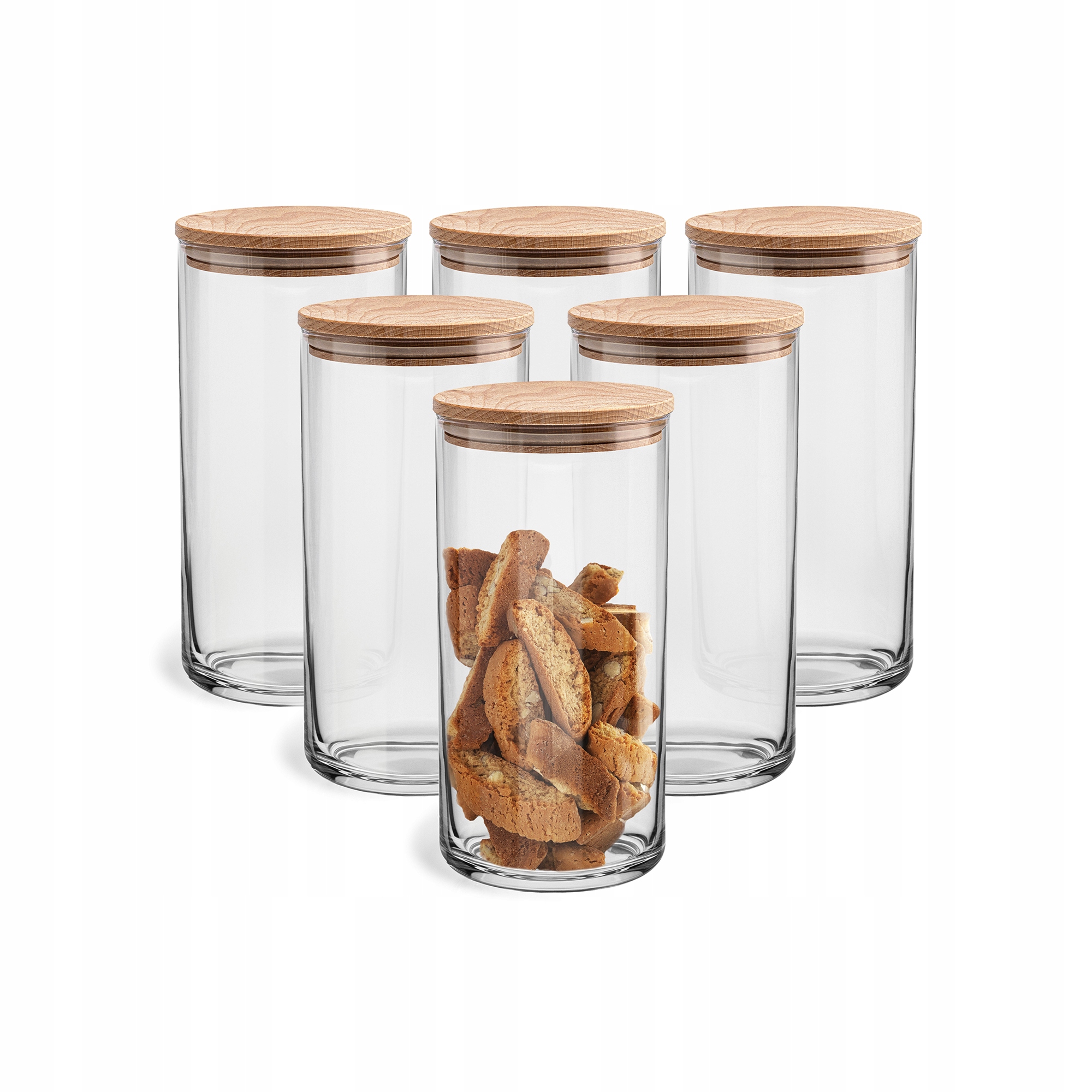 Pojemniki Na Makaron Kawę Żywność Do Przechowywania 6x20 cm Polskie Szkło