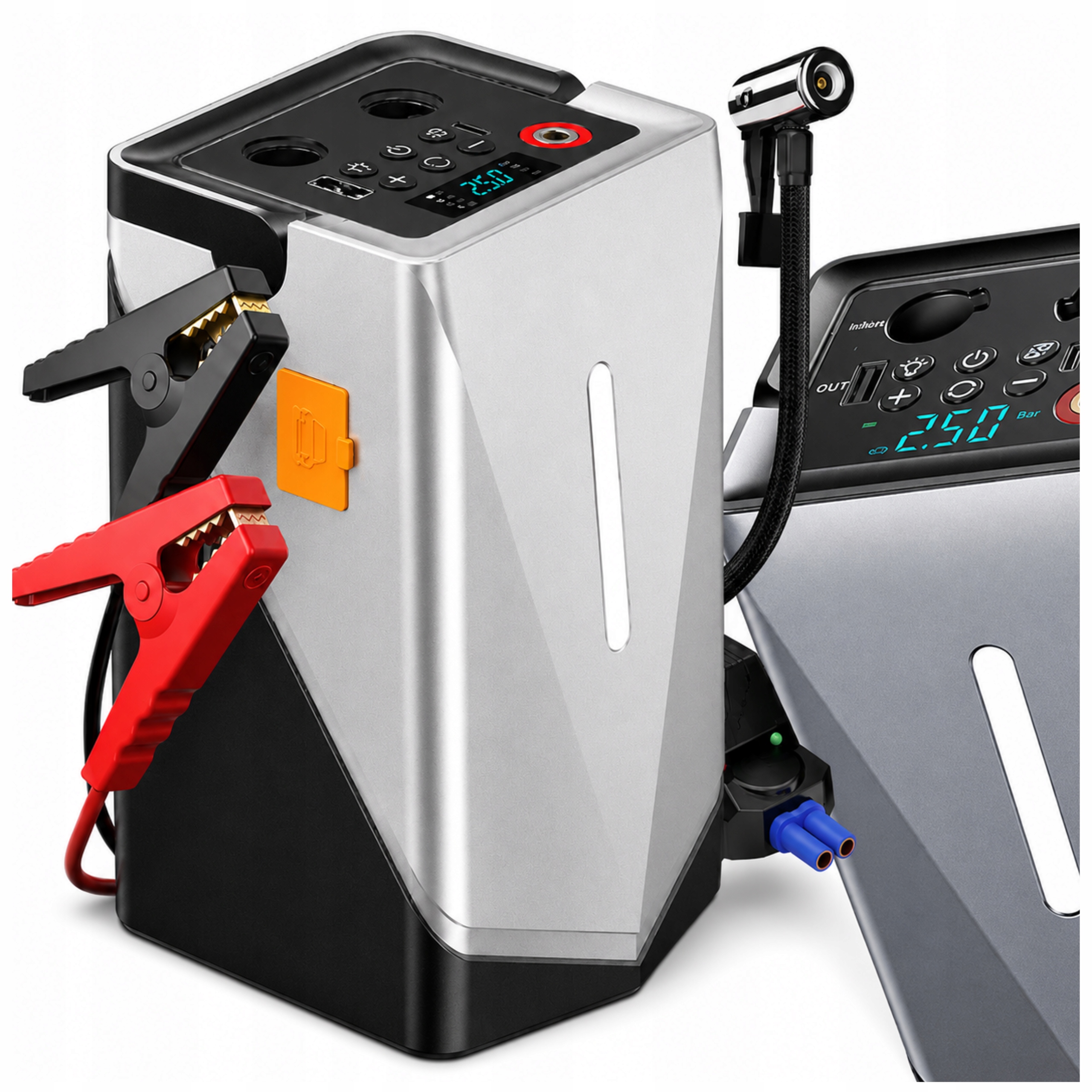 Jump Starter Booster 12000 mAh Spúšťacie zariadenie 12V Kompresor Powerbank