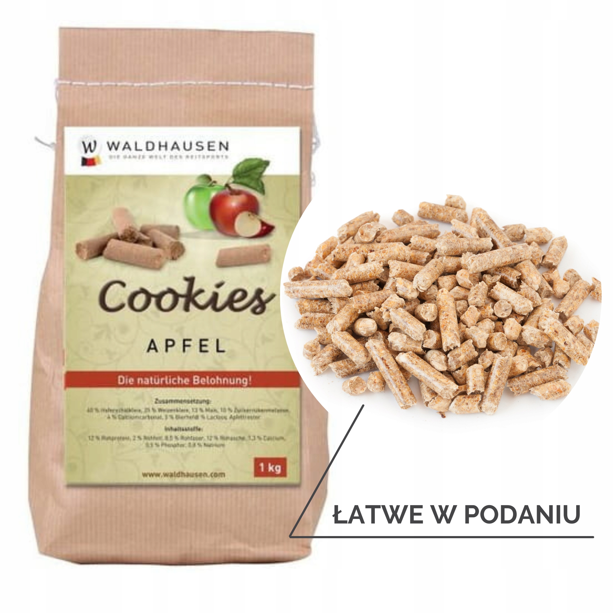 Przysmak dla koni WALDHAUSEN Cookies apple 1kg Marka Waldhausen