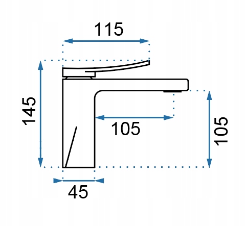 Bateria umywalkowa SOUL Niska Gold Mat Black REA Marka Rea