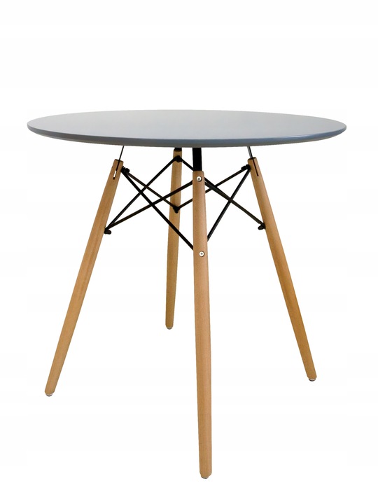 STÓŁ OSLO 70 DSW POPIEL kuchnia SKANDYNAWSKIE Kształt blatu okrągły