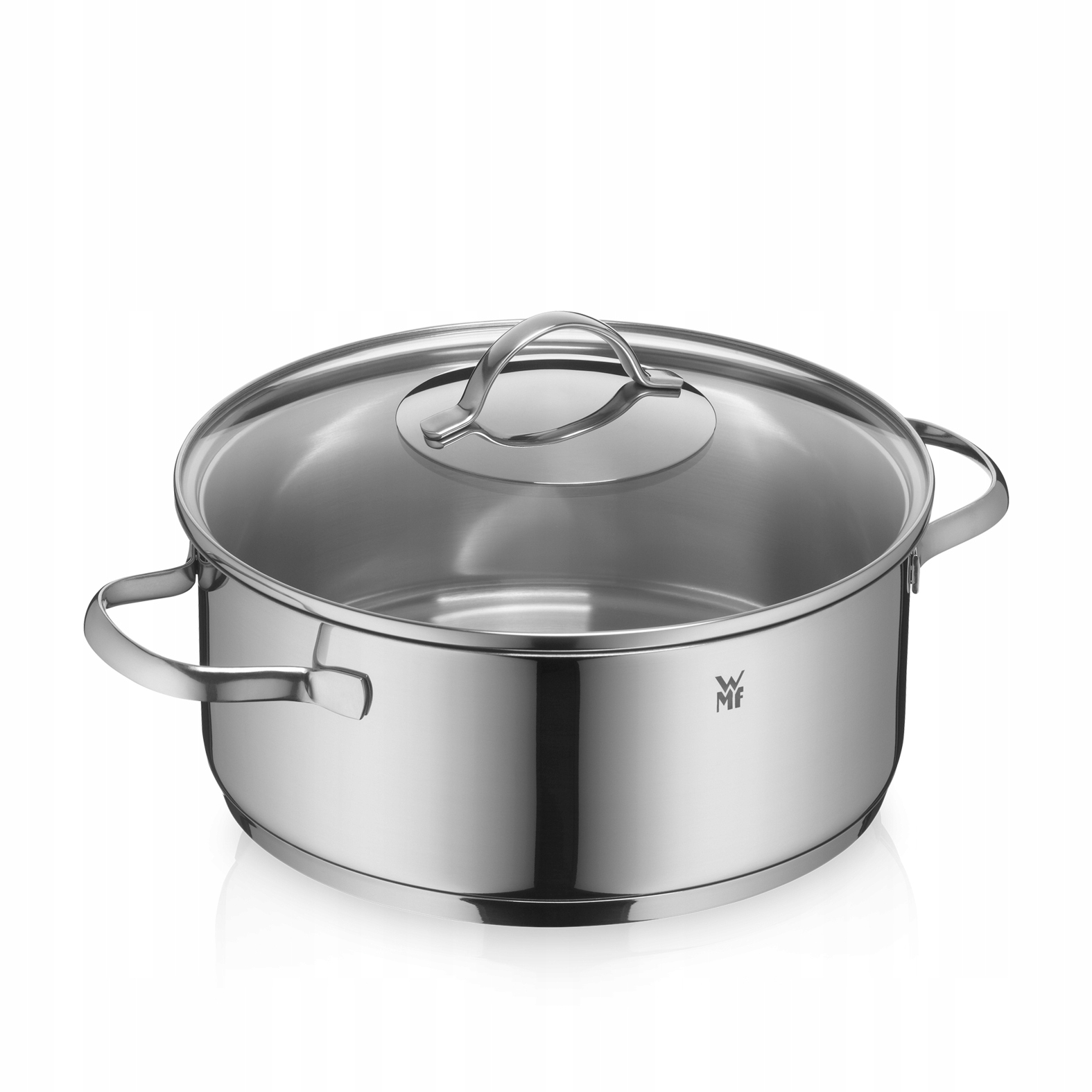 Garnek stalowy z pokrywką niski szeroki Wmf Provence Plus 24cm 4,1l