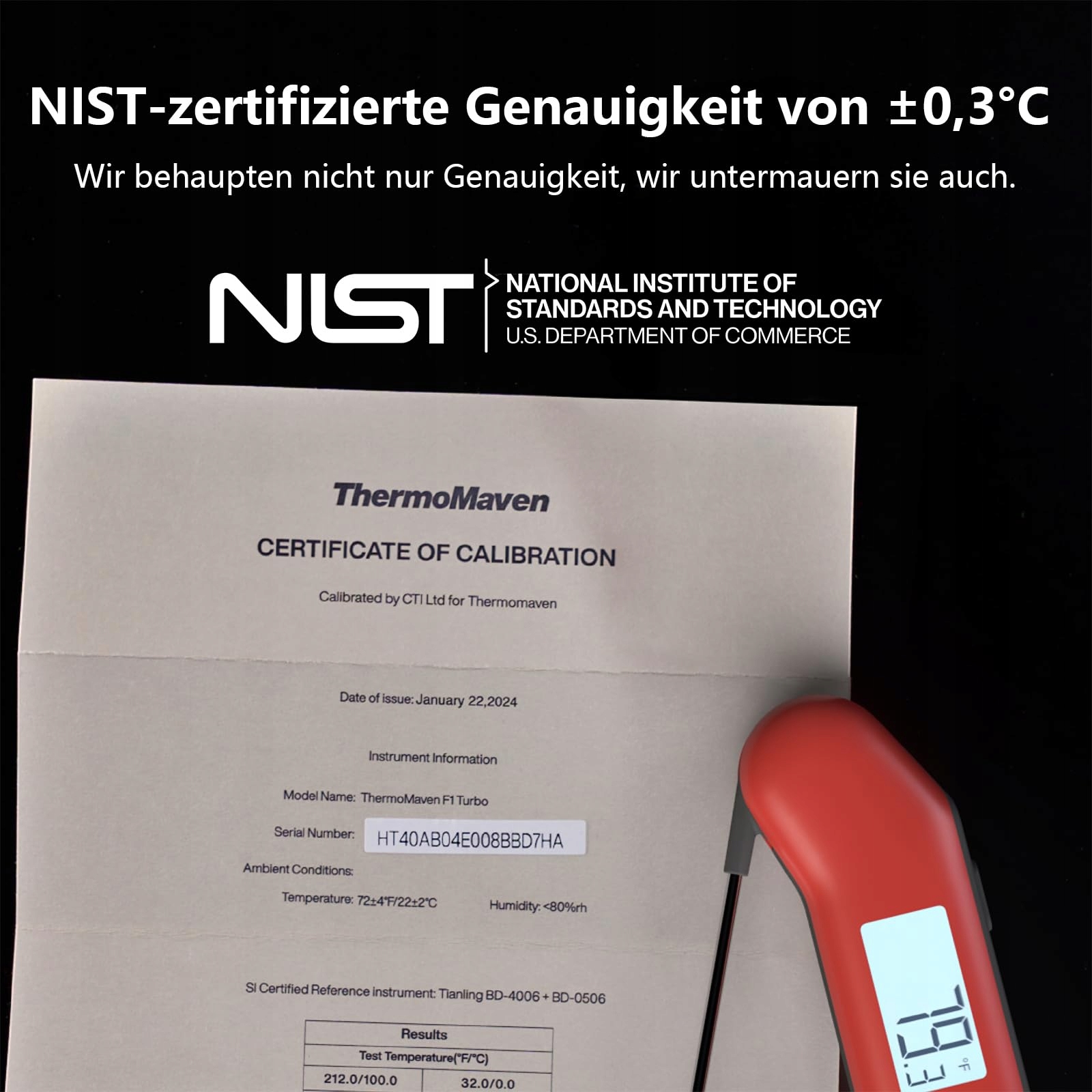 THERMOMAVEN F1 Turbo Termometr Cyfrowy Do Mięsa IP67 Wodoodporny BBQ Grill — miniatura 3
