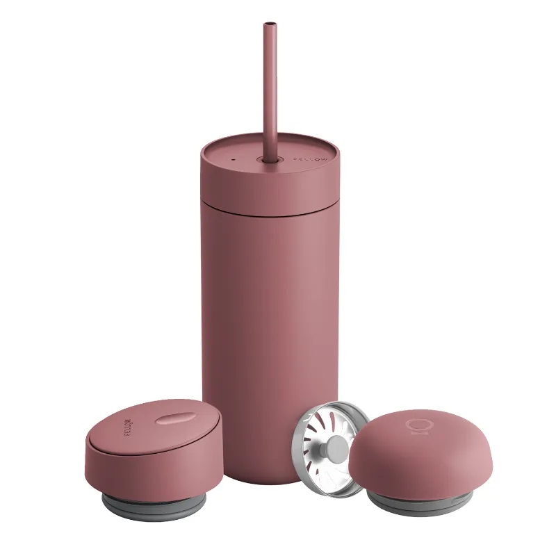 Fellow Carter Move Mug 3 w 1 Kubek termiczny 3 nakrętki różowy 473 ml