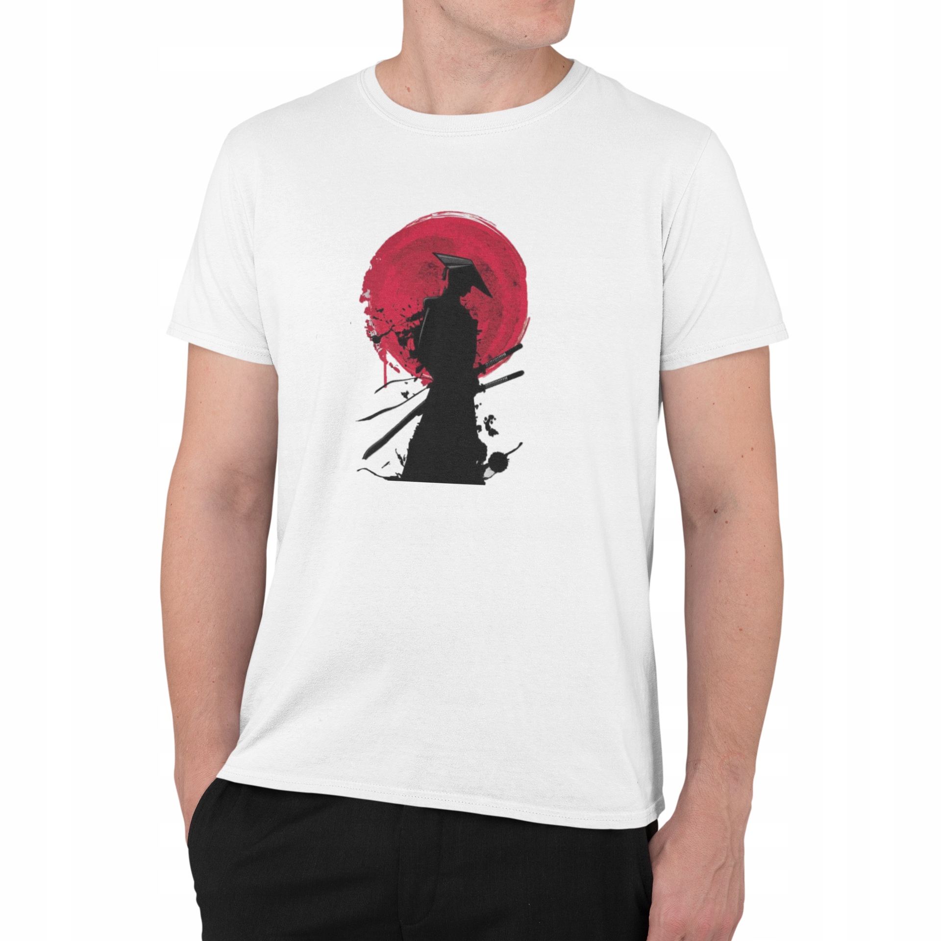 

T-Shirt Koszulka Samurai, Katana, Prezent, BiałaXL