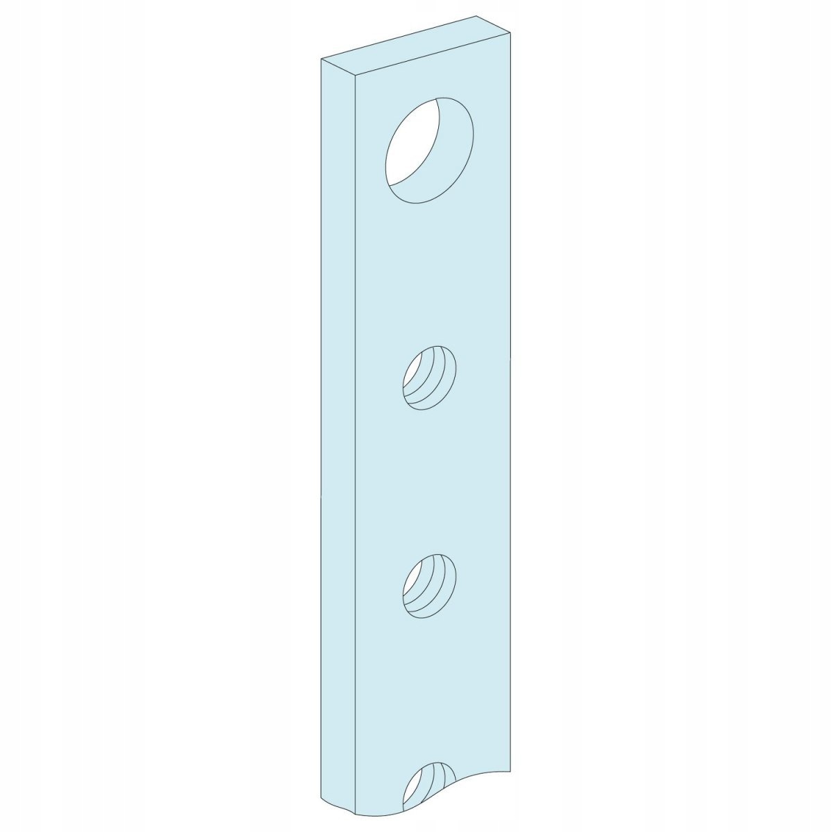 Otworowane szyny miedziane 4 szt. 250A 1000mm LVS04162 Schneider Electric