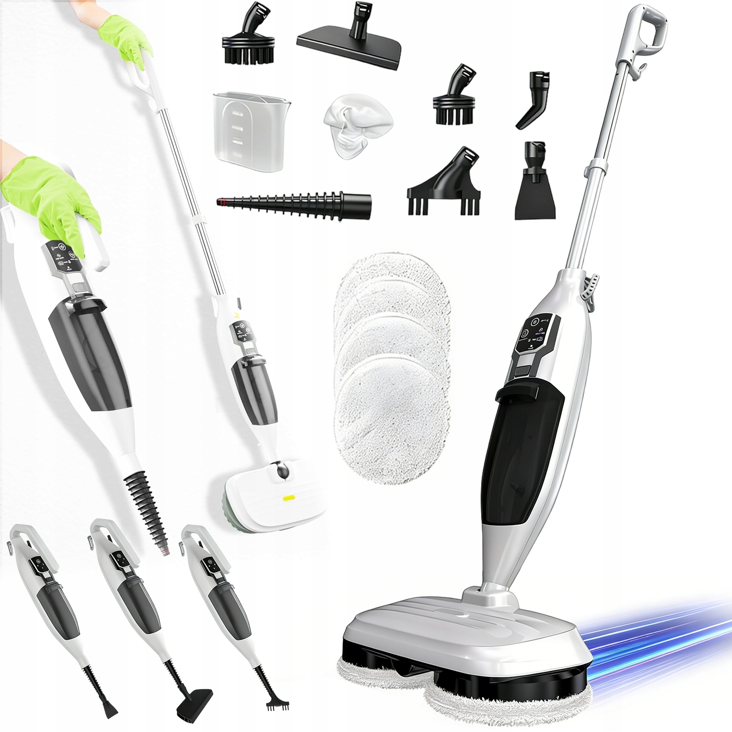 Parní Mop Nástavec Na Čištění Koberců 550 ML 3 Bar 1300 W