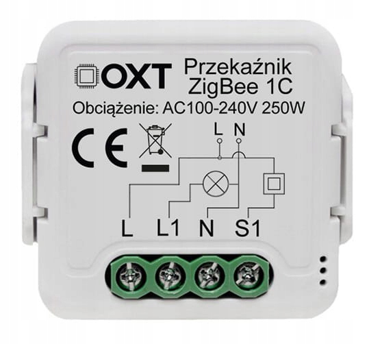 Moduł OXT mini przekaźnik 1 obwód ZigBee TUYA
