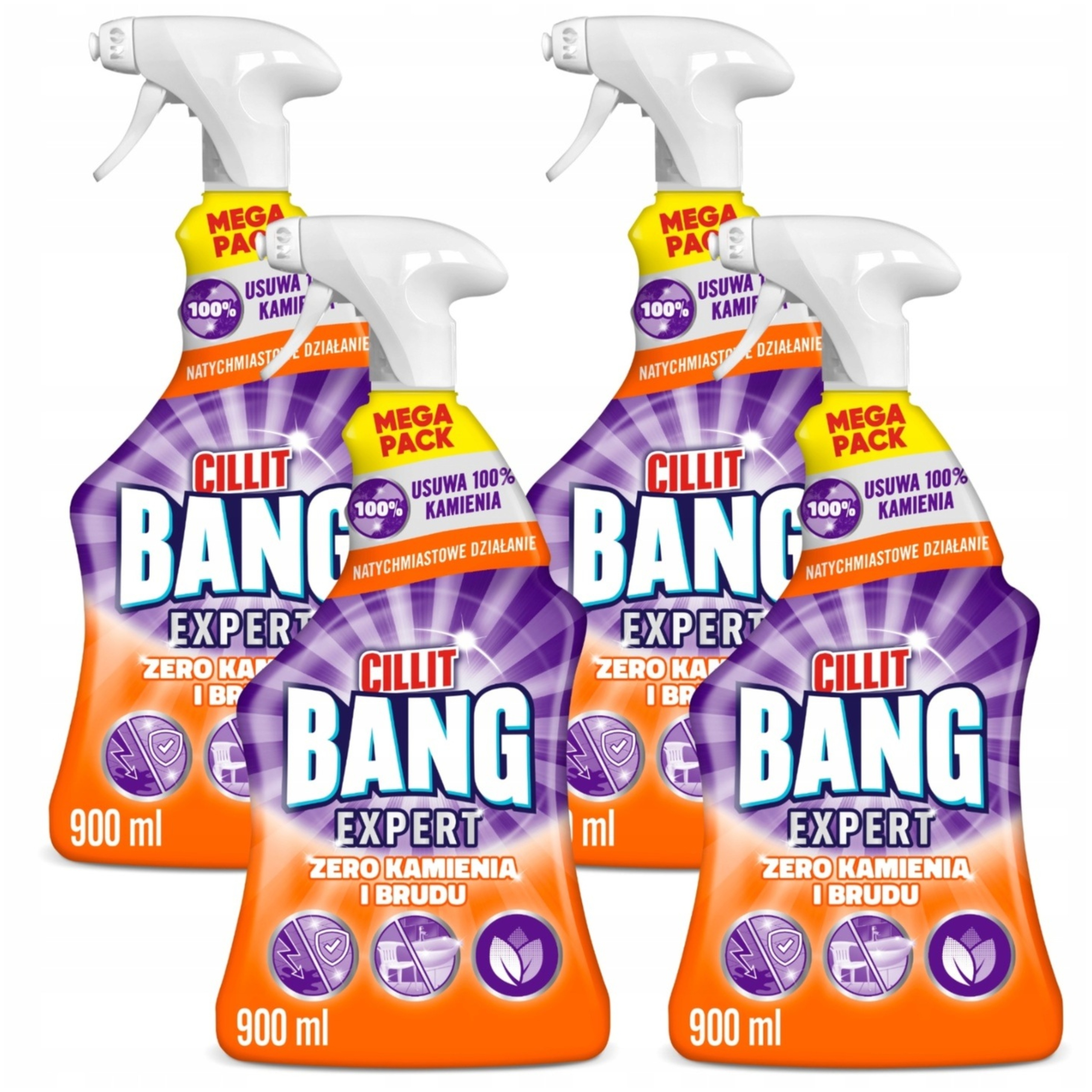 Levně Cillit Bang Sada sprejů na čištění koupelny Zero Stone 4 x 900 ml