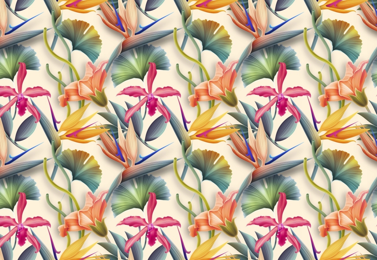 

Fototapeta Flizelinowa Tropikalne kwiaty 152x104