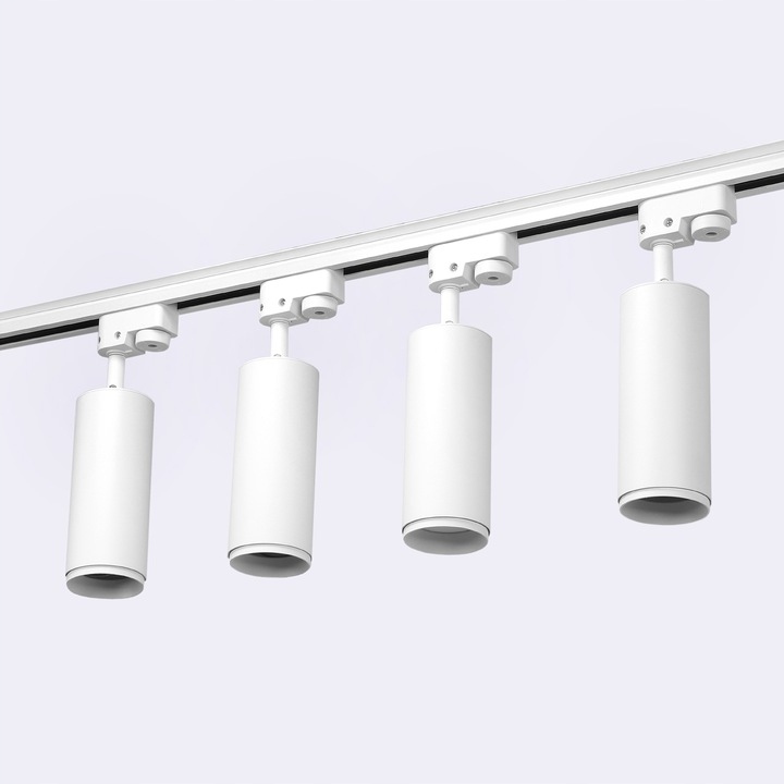 Zestaw szynoprzewód biały 2m + 4x reflektor GU10 Maksymalna moc pojedynczego źródła światła 10 W