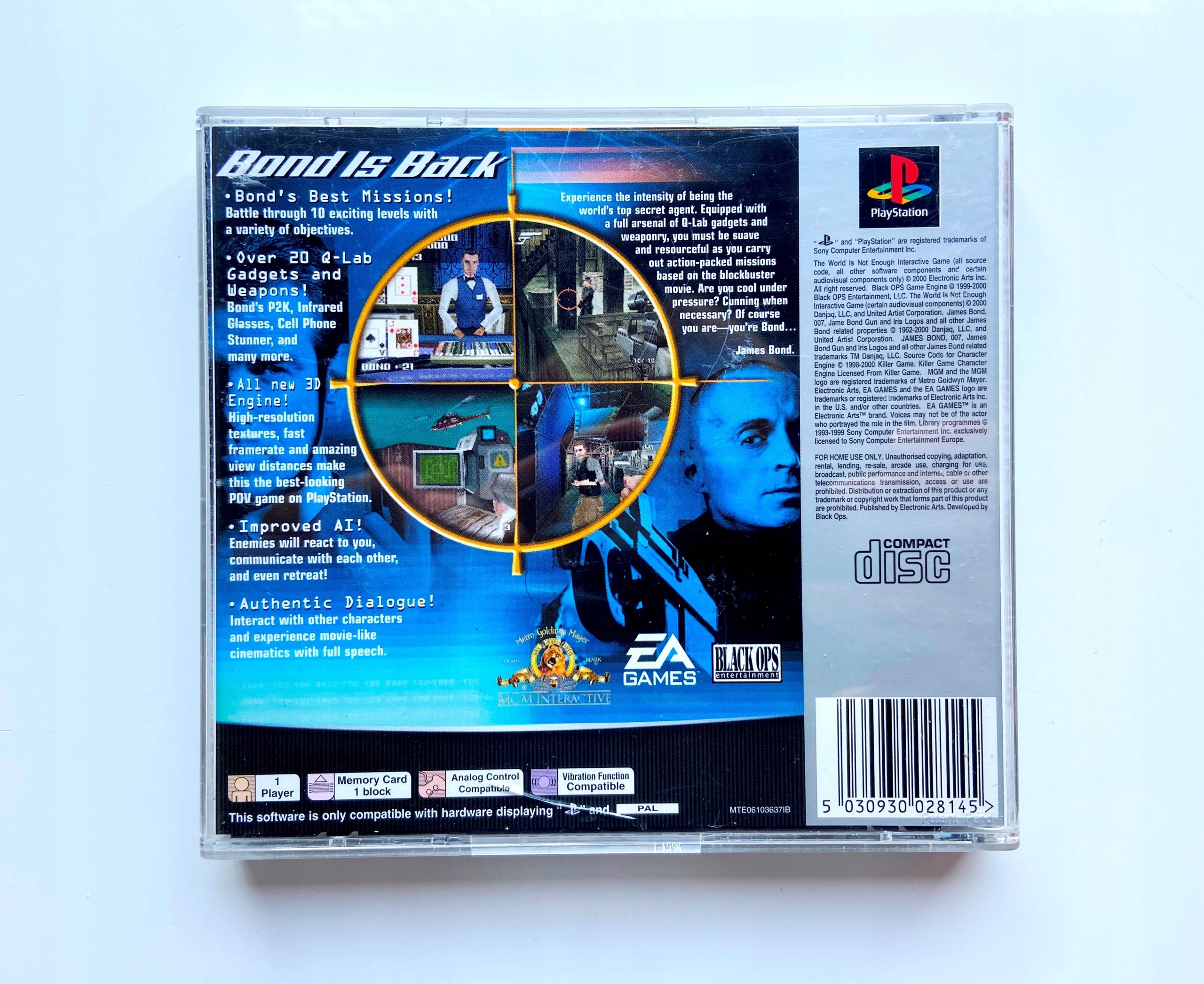 007 WORLD IS NOT ENOUGH PSX PSONE PLAYSTATION 3xA Platforma Sony PlayStation (PSX)