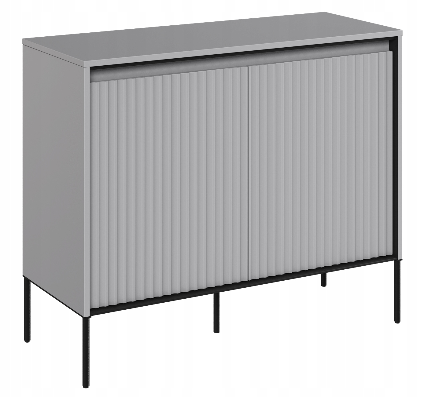 Mała Komoda ryflowana szara Lamele TR-02