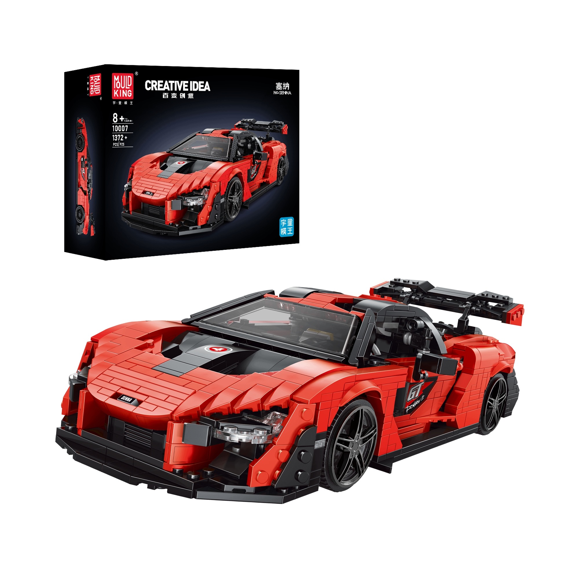Klocki Sportowy Samochód Pojazd Senna Gtr 1372 El. Mould King 10007S