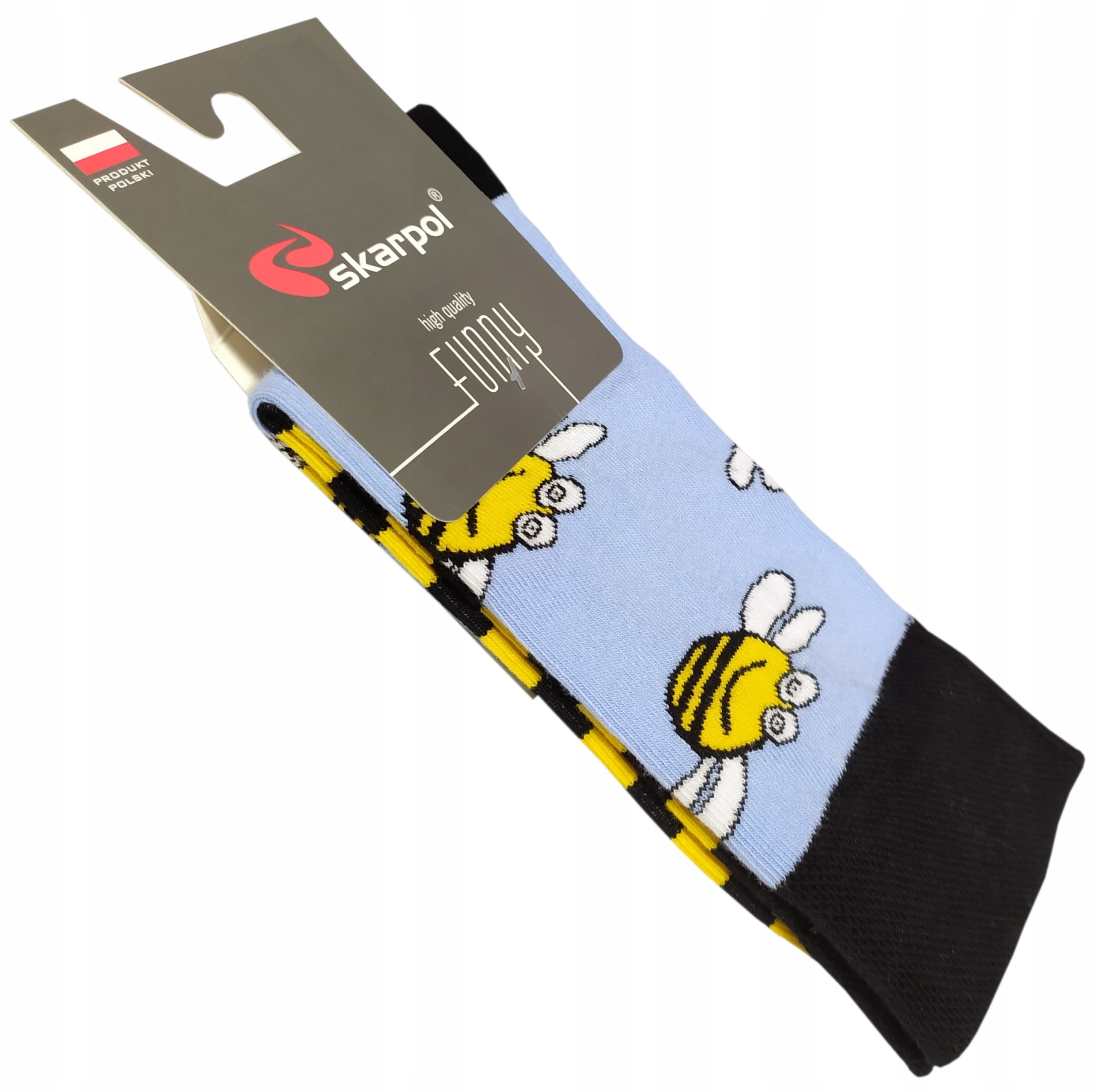 Skarpety Bawełniane SKARPOL Kolorowe nie do Pary Pszczółki Pszczoła 45 - 47 Marka Inna marka