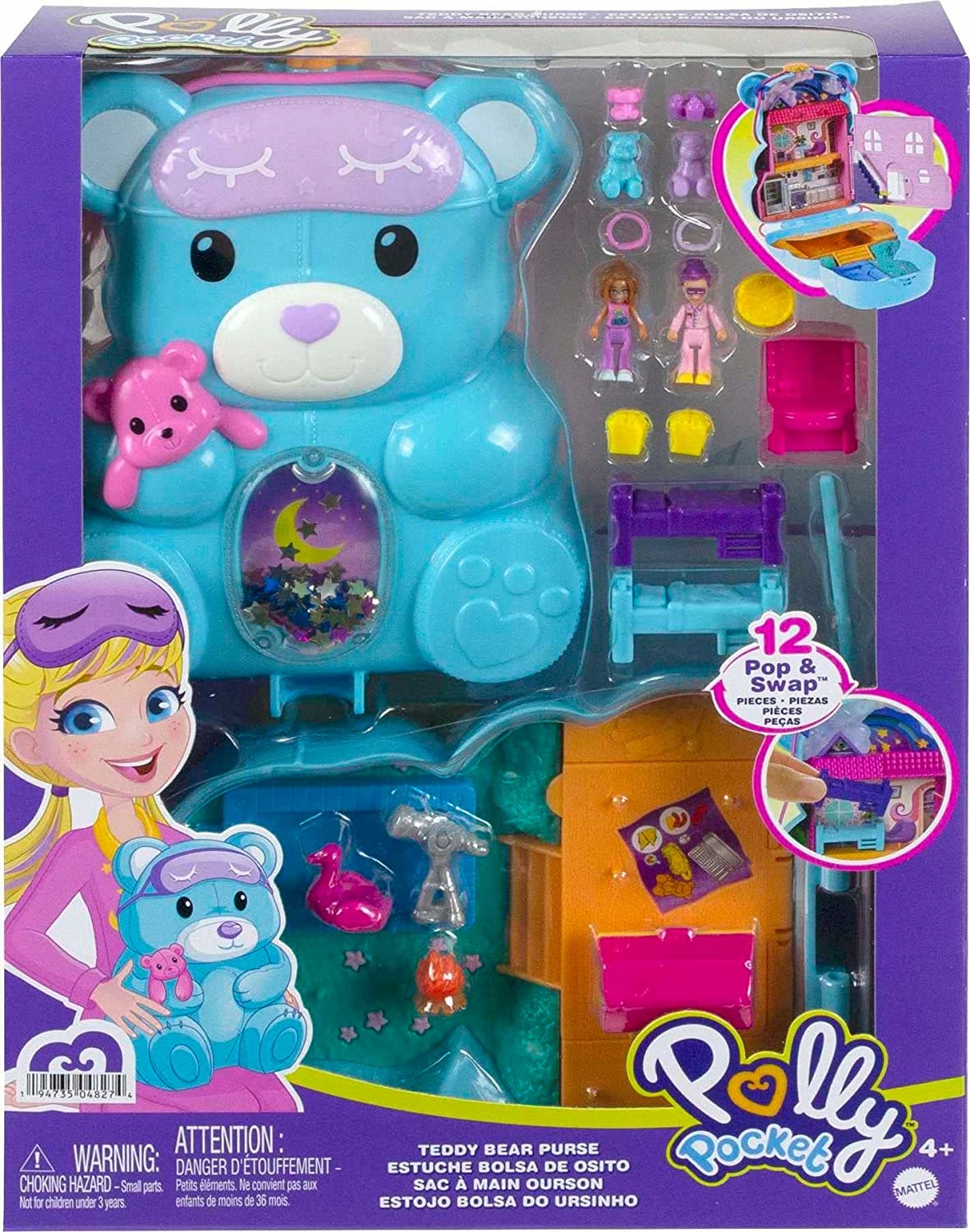 

Polly Pocket Torebka Miś Piżama Party HGC39 Lalki