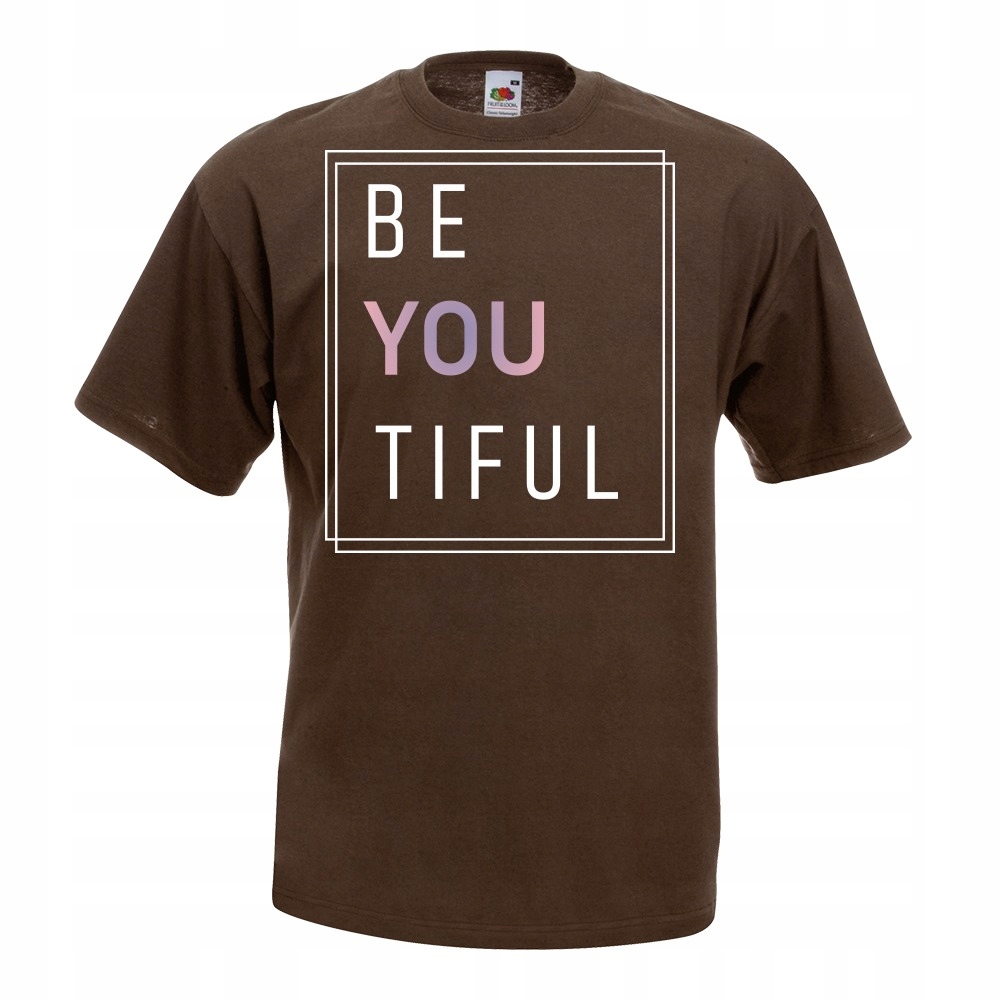 

Koszulka beyoutiful beautiful be you M brązowa