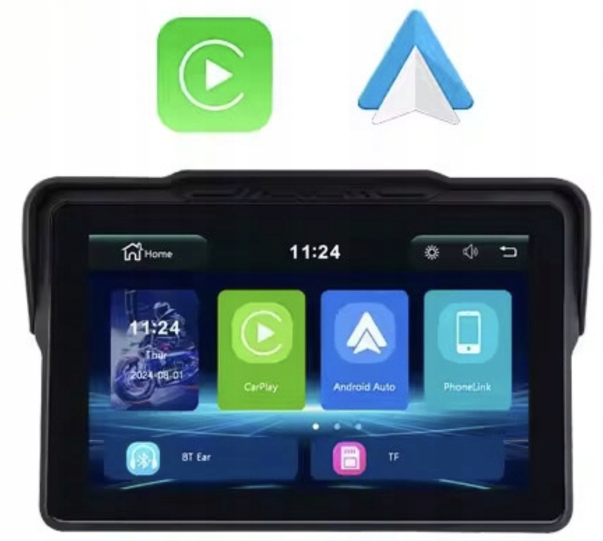 Prenosná motocyklová navigácia adaptér carplay pre Android auto IP67 5 palcov