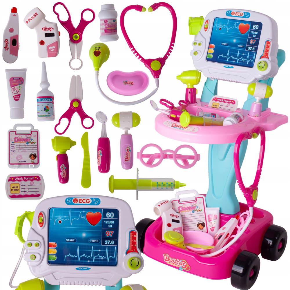 

Mały Lekarz Doktor Zestaw Lekarski Na Wózku Ekg