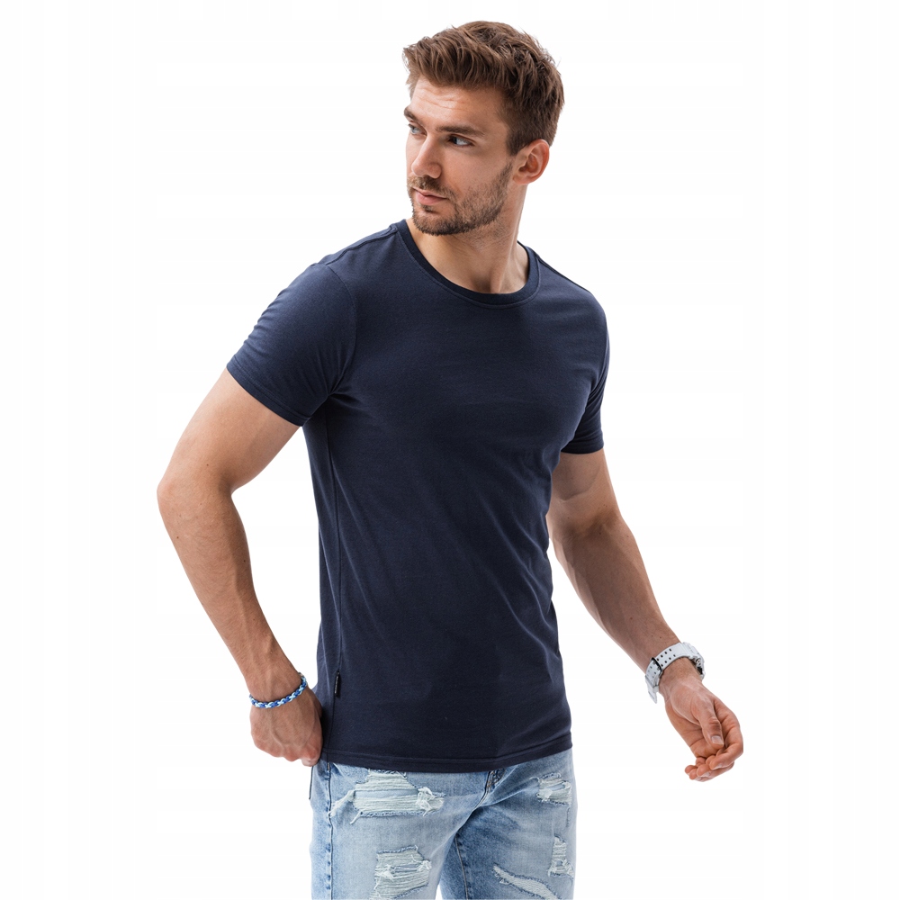

T-shirt męski basic S1370 granatowy M
