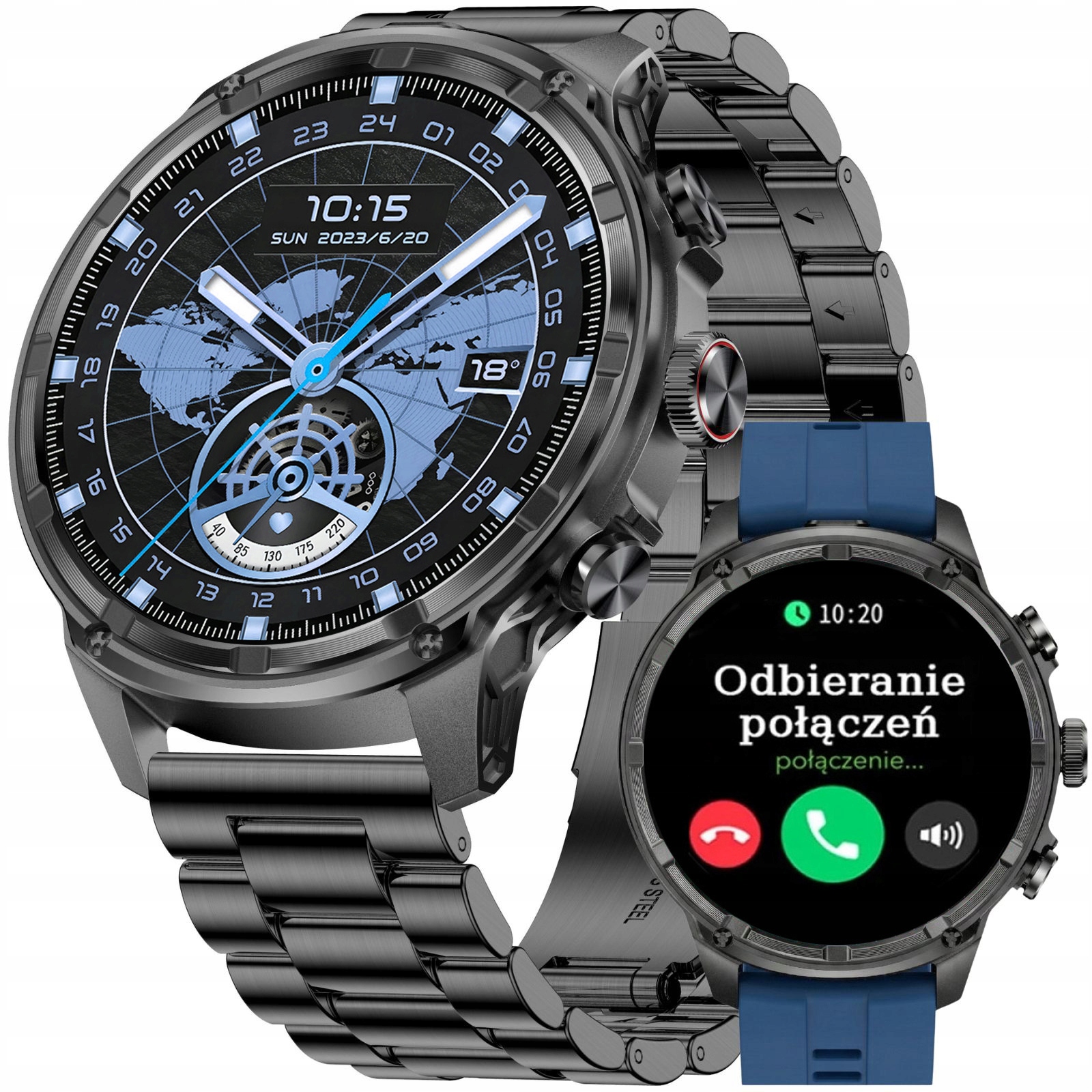 Pánské hodinky Chytré Hodinky Gravity Hovory Tlak Puls Sport Hudba