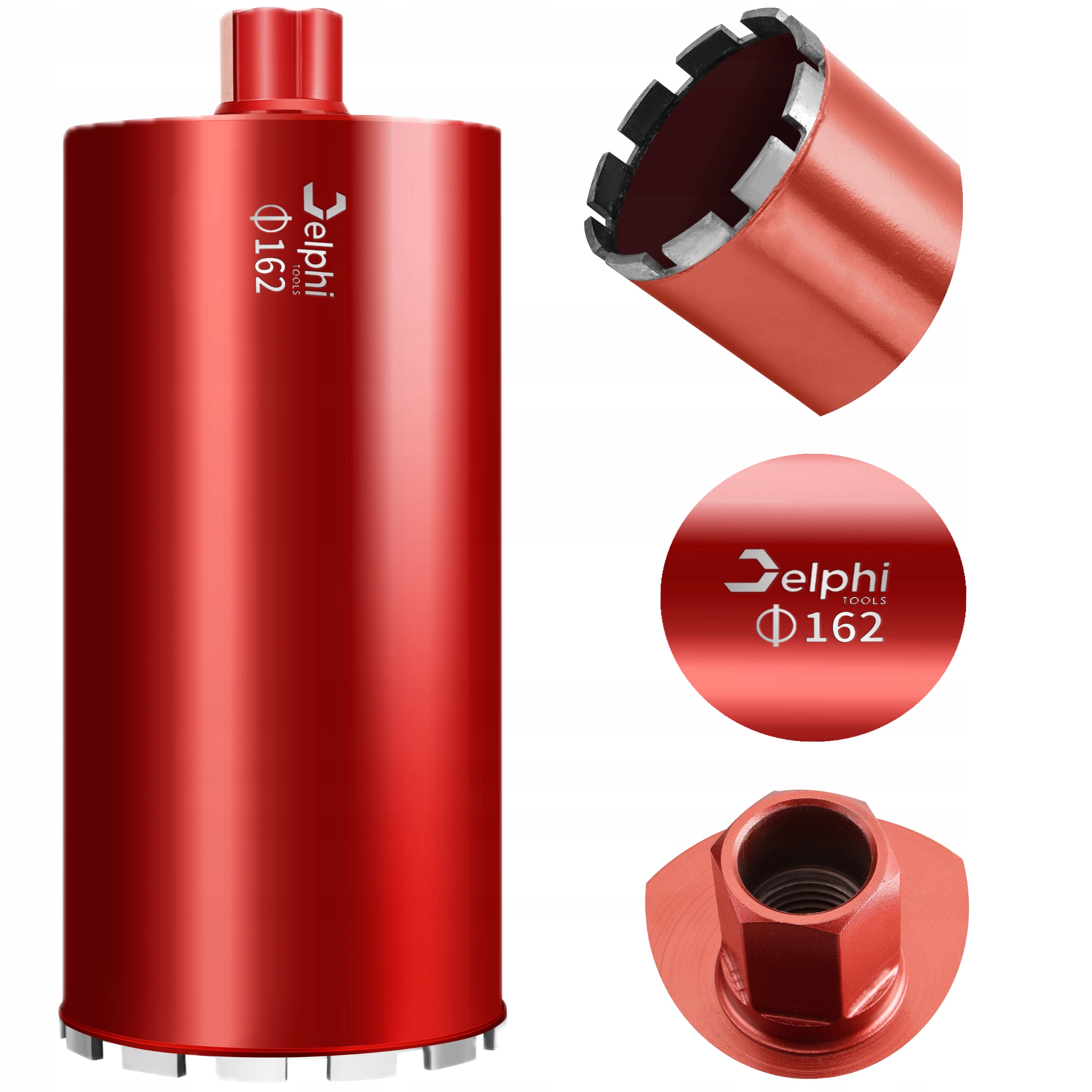 Wiertło Koronowe Diamentowe Do Betonu 162 x 450mm Wiertnica Otwornica Unc