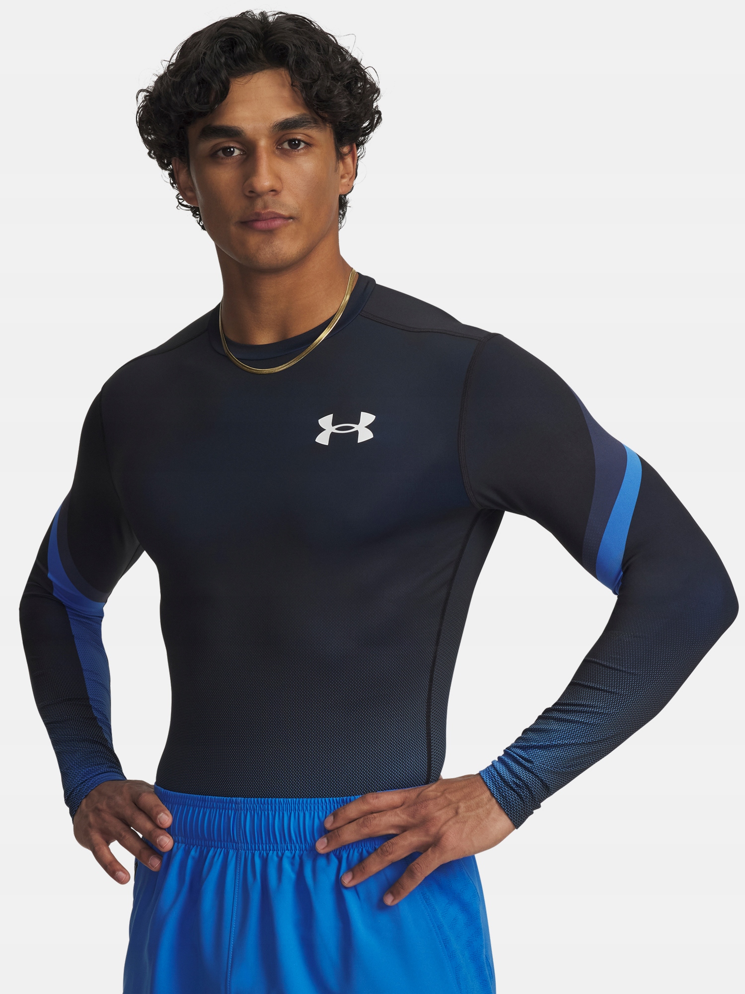 Under Armour Pánské tričko Under Armour Ua Heatgear Sub Crew Ls-blu