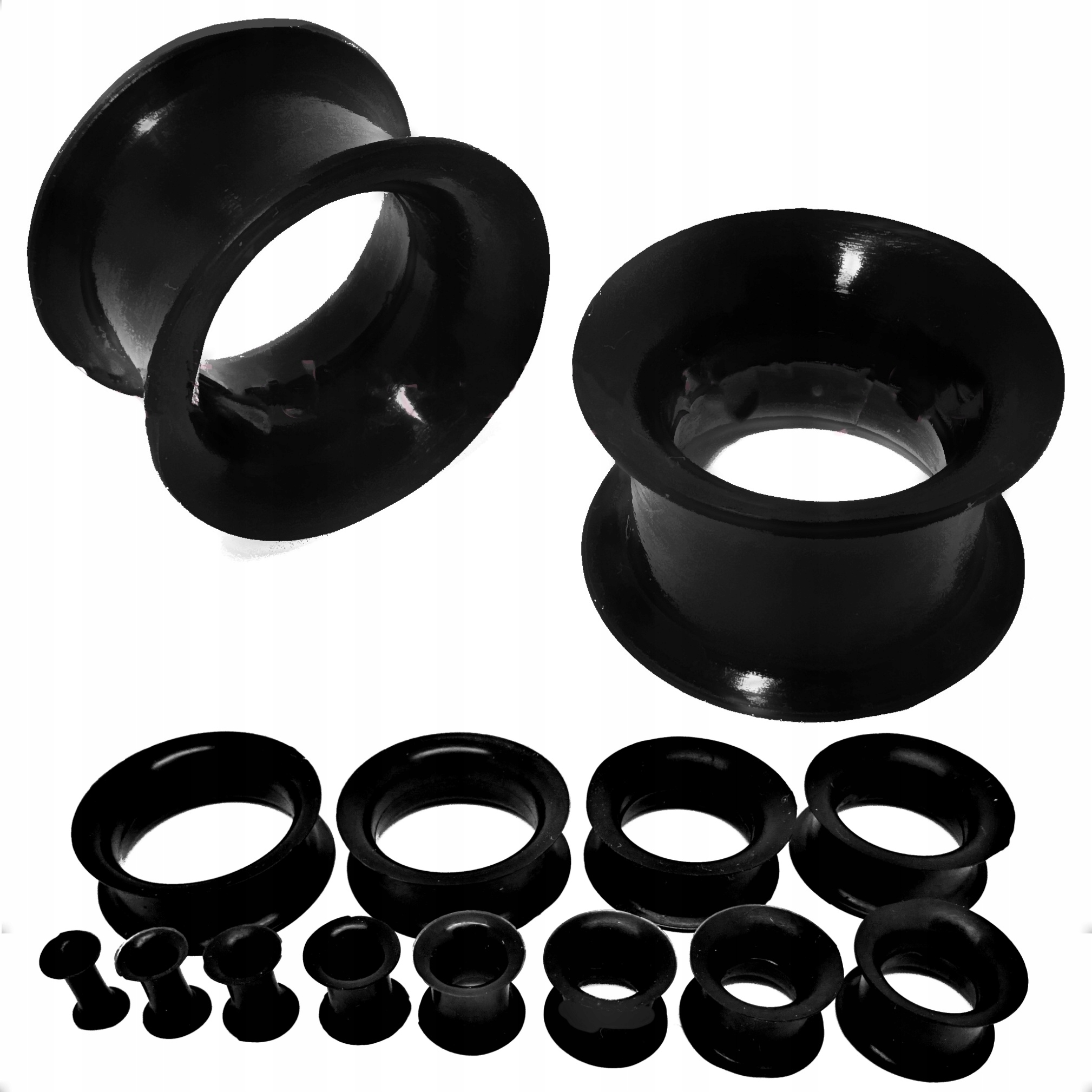 Tunel Silikon Plug Siodłowy Cienki Czarny 4mm