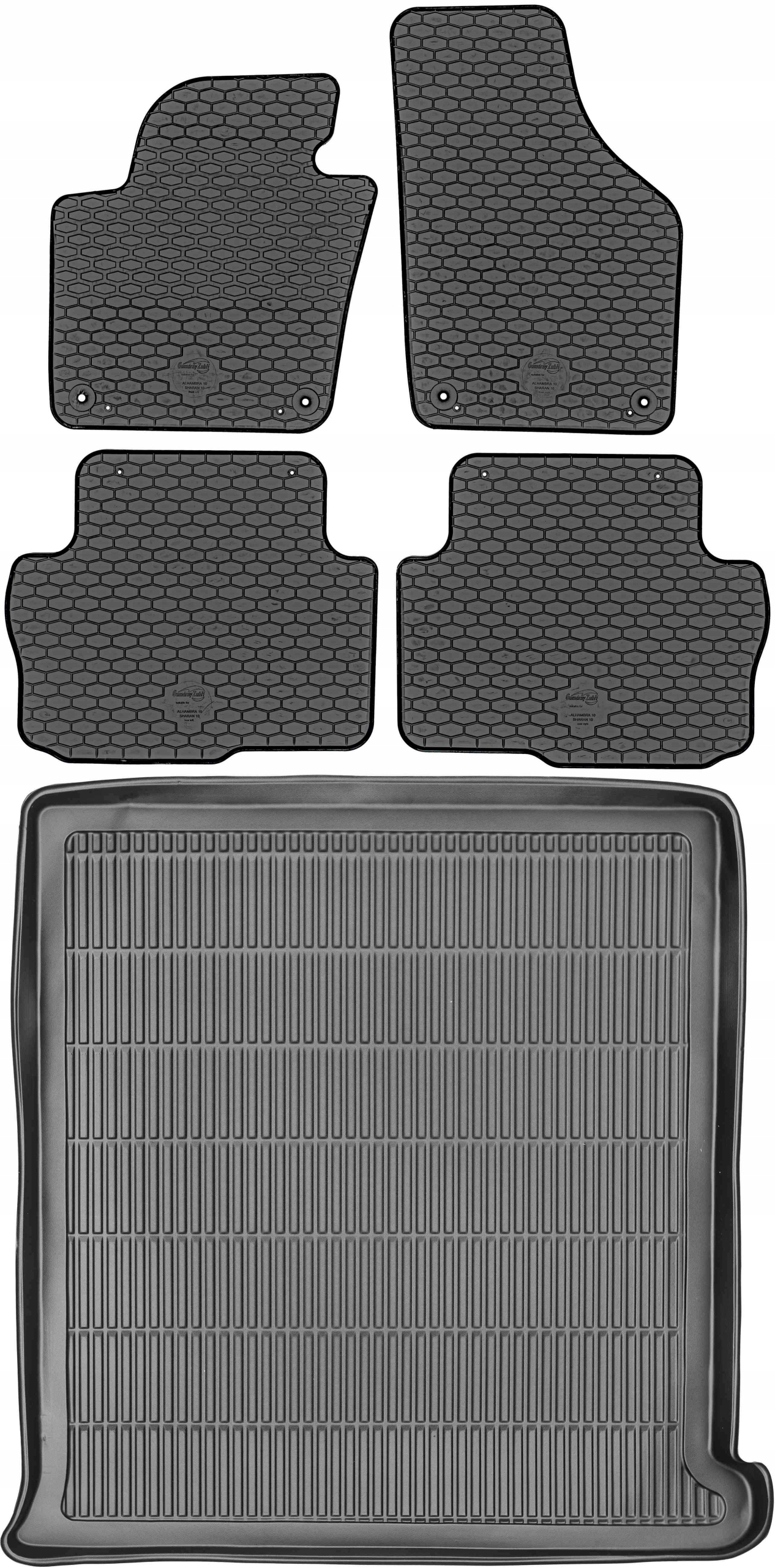 Vw Sharan II Van 2010- Gumové stierače rohož batožinového priestoru