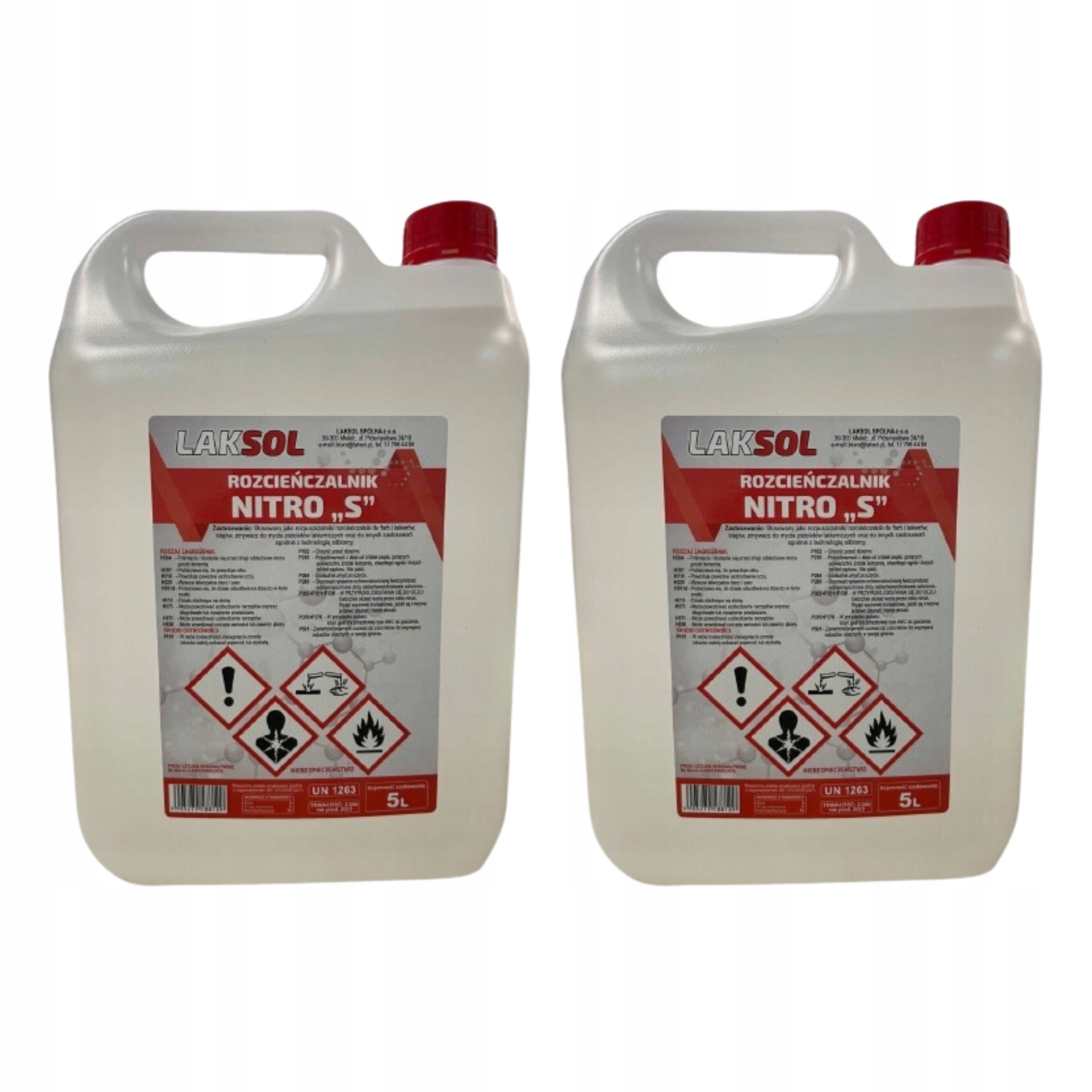 Rozpuszczalnik Nitro S Rozcieńczalnik do farb nitrocelulozowych 10 L 2 x 5L
