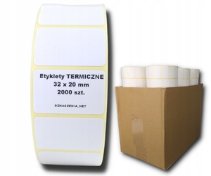

etykiety termiczne 32x20 naklejki do Zebry 50 rol