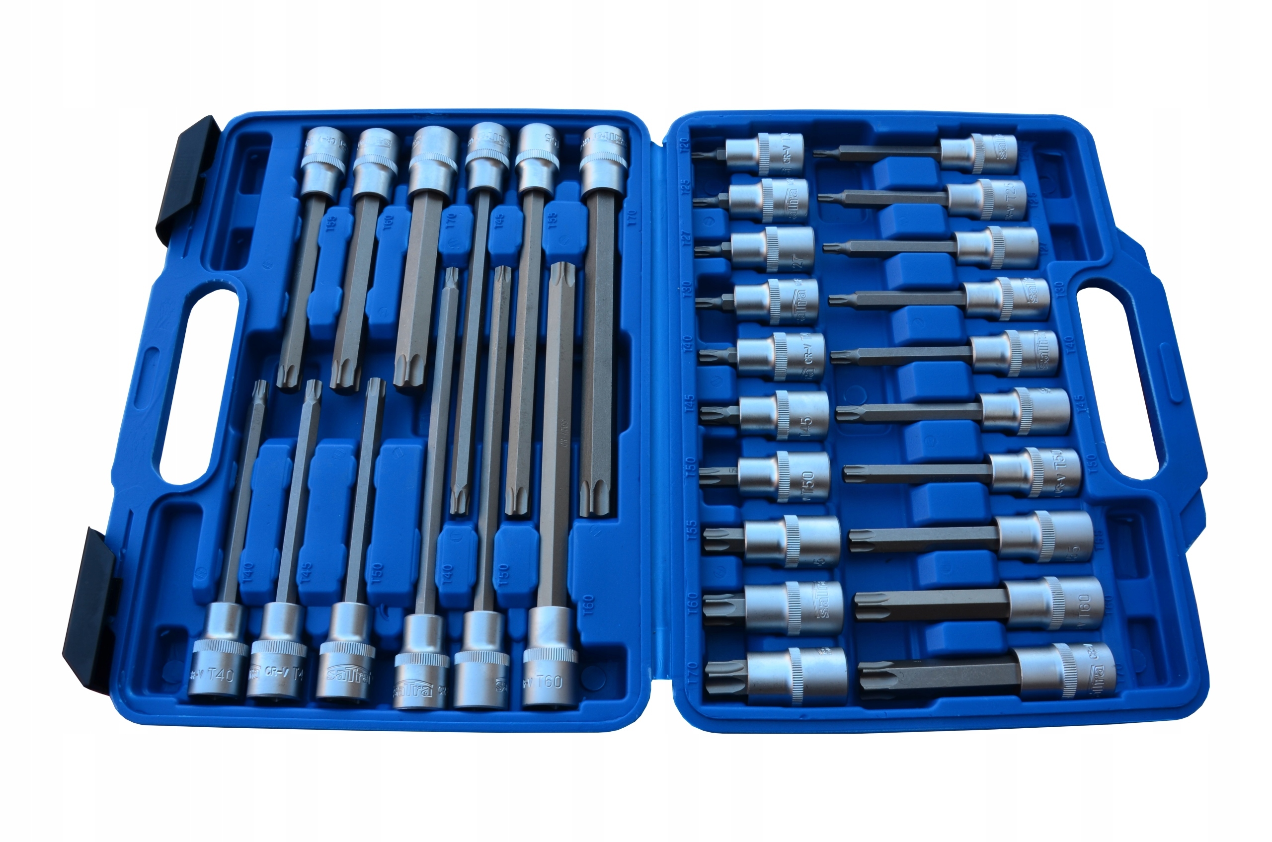 

Zestaw Kluczy Torx Nasadki 1/2 32el T20-T70 Asta