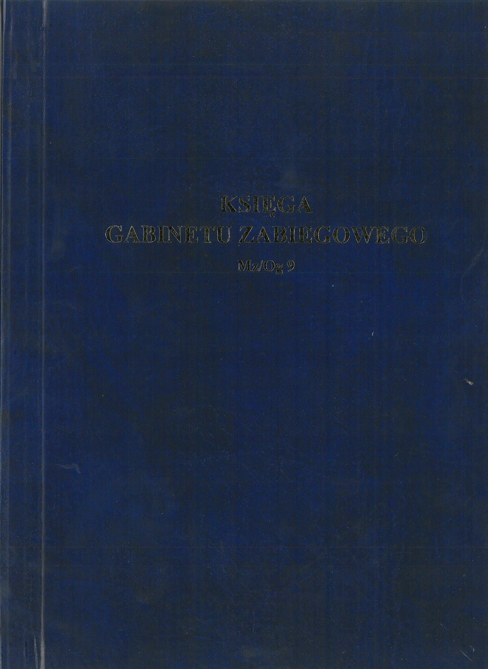 

Książka Gabinetu Zabiegowego (Mz/Og-9)